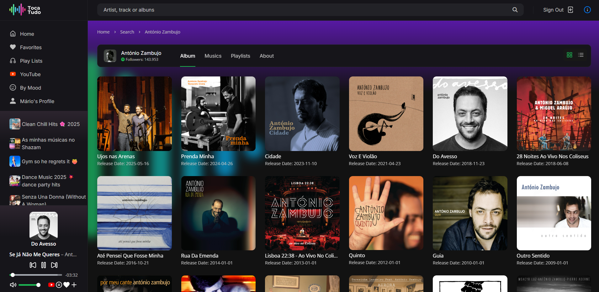 Screenshot 1 da App Toca Tudo